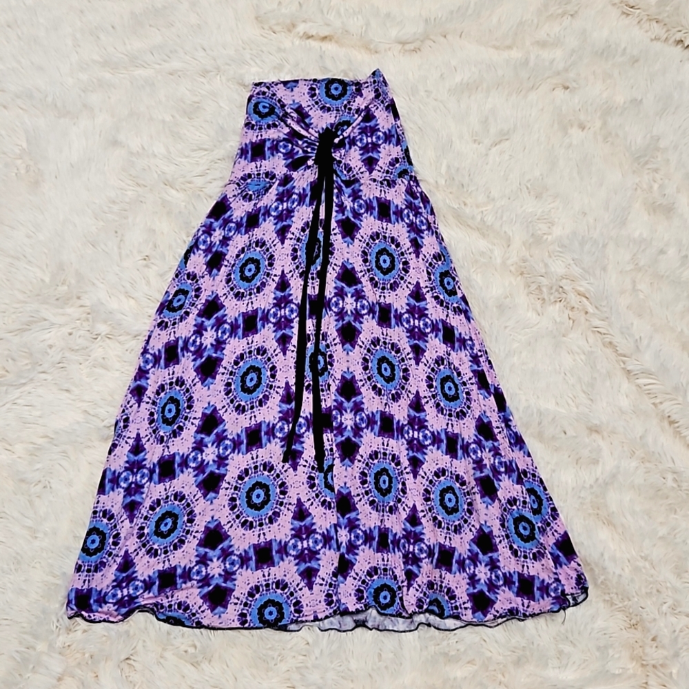 New CALADA HB tie dye convertible Dress Skirt Halter Swim Beach cover up XS